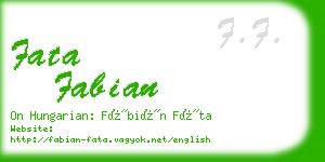 fata fabian business card